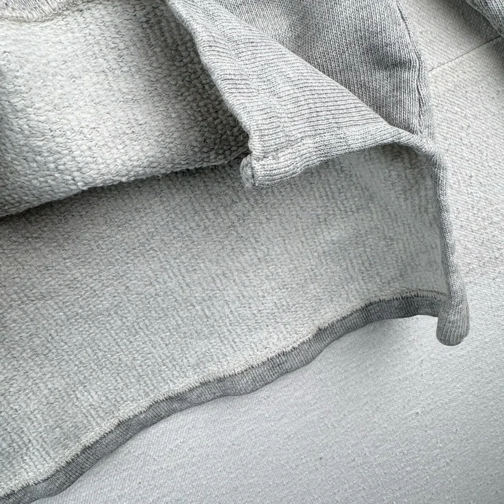 90s Vintage Polo Ralph Lauren Mens‎ Large Henley Sweatshirt Gray *Distressed